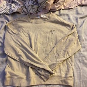 Tan Crewneck with Disney Logo